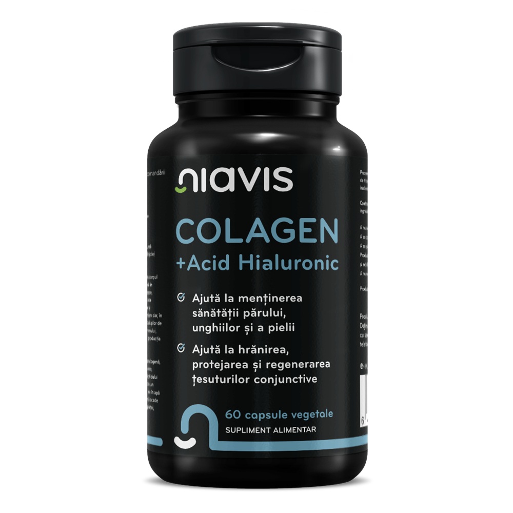 Colagen si Acid Hialuronic, 60 capsule, Niavis