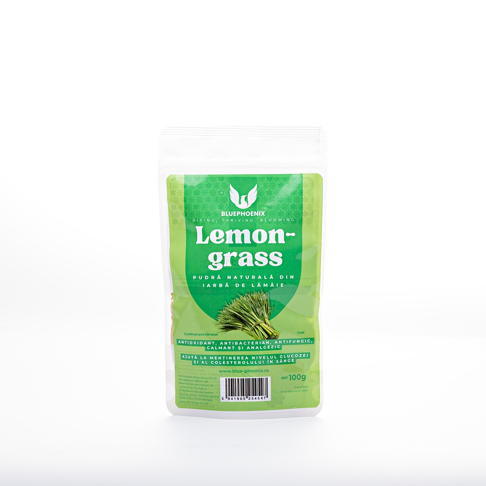 Pudra naturala din Lemongrass, 100 g, Blue Phoenix