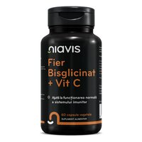 Fier Bisglicinat + Vitamina C, 60 capsule, Niavis