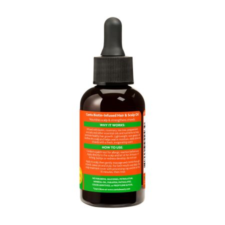Ulei pentru par si scalp cu infuzie de biotina, arbore de ceai, menta si avocado, 59 ml, Cantu 649737