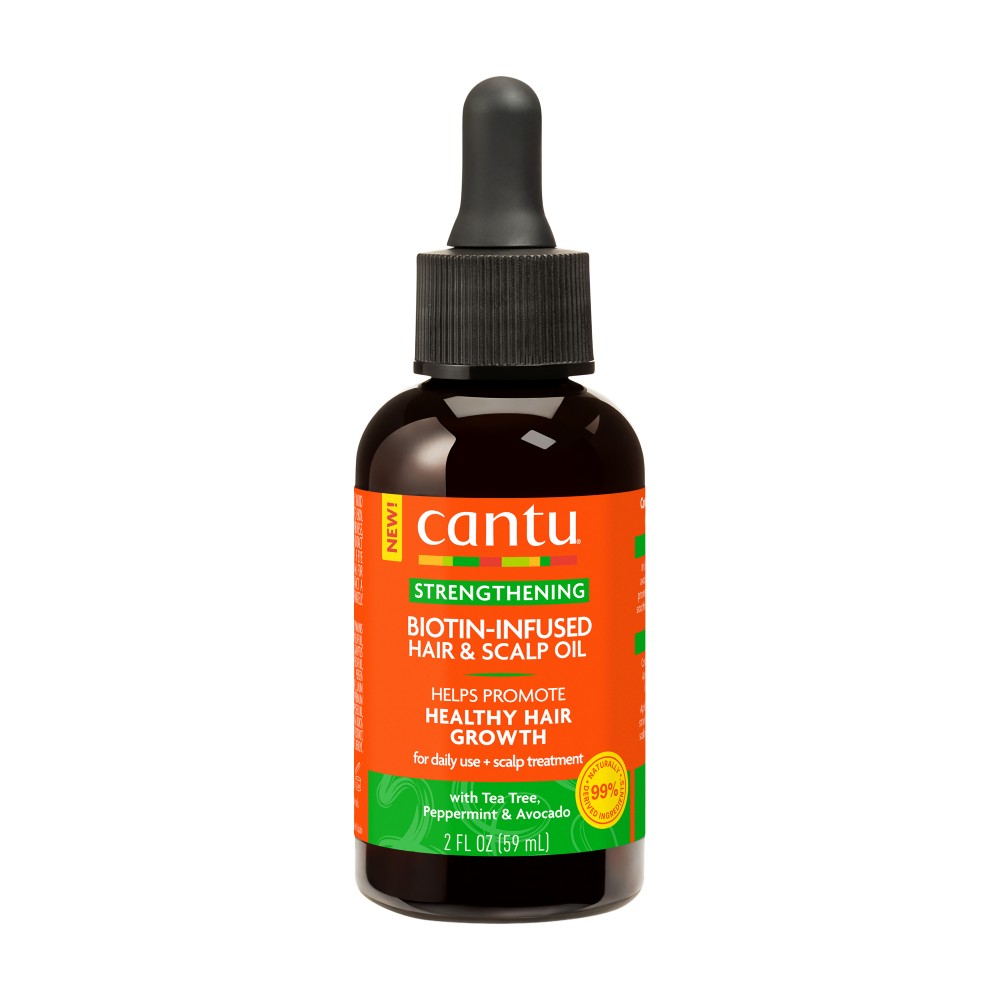 Ulei pentru par si scalp cu infuzie de biotina, arbore de ceai, menta si avocado, 59 ml, Cantu