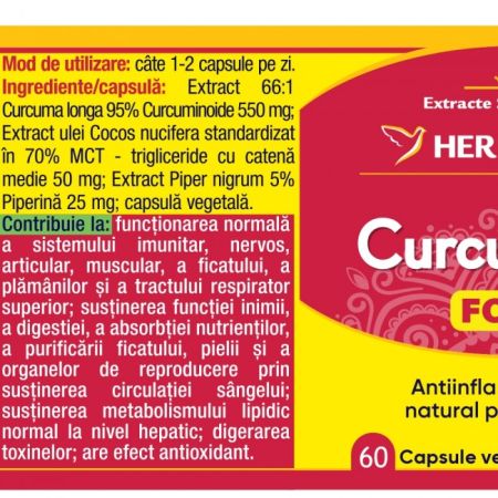 Curcumin 95 forte, 60 capsule, Herbagetica 658667