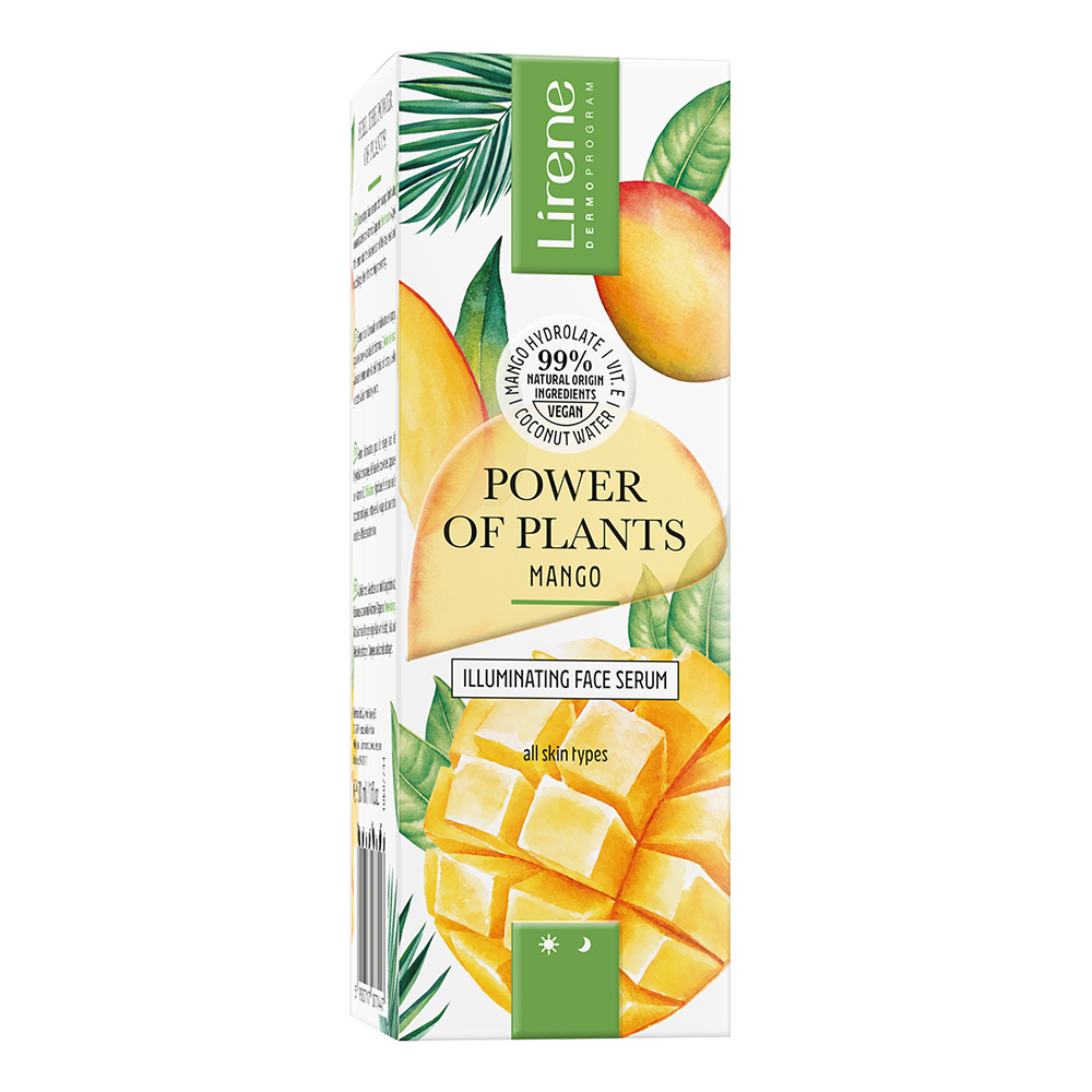 Ser facial iluminator Mango Power of plants, 30 ml, Lirene