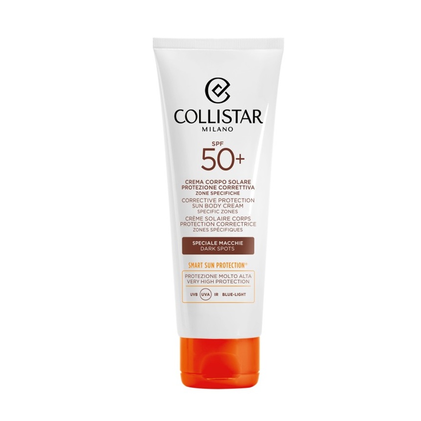 Crema de corp cu protectie solara impotriva petelor pigmentare cu SPF50+, 100 ml, Collistar