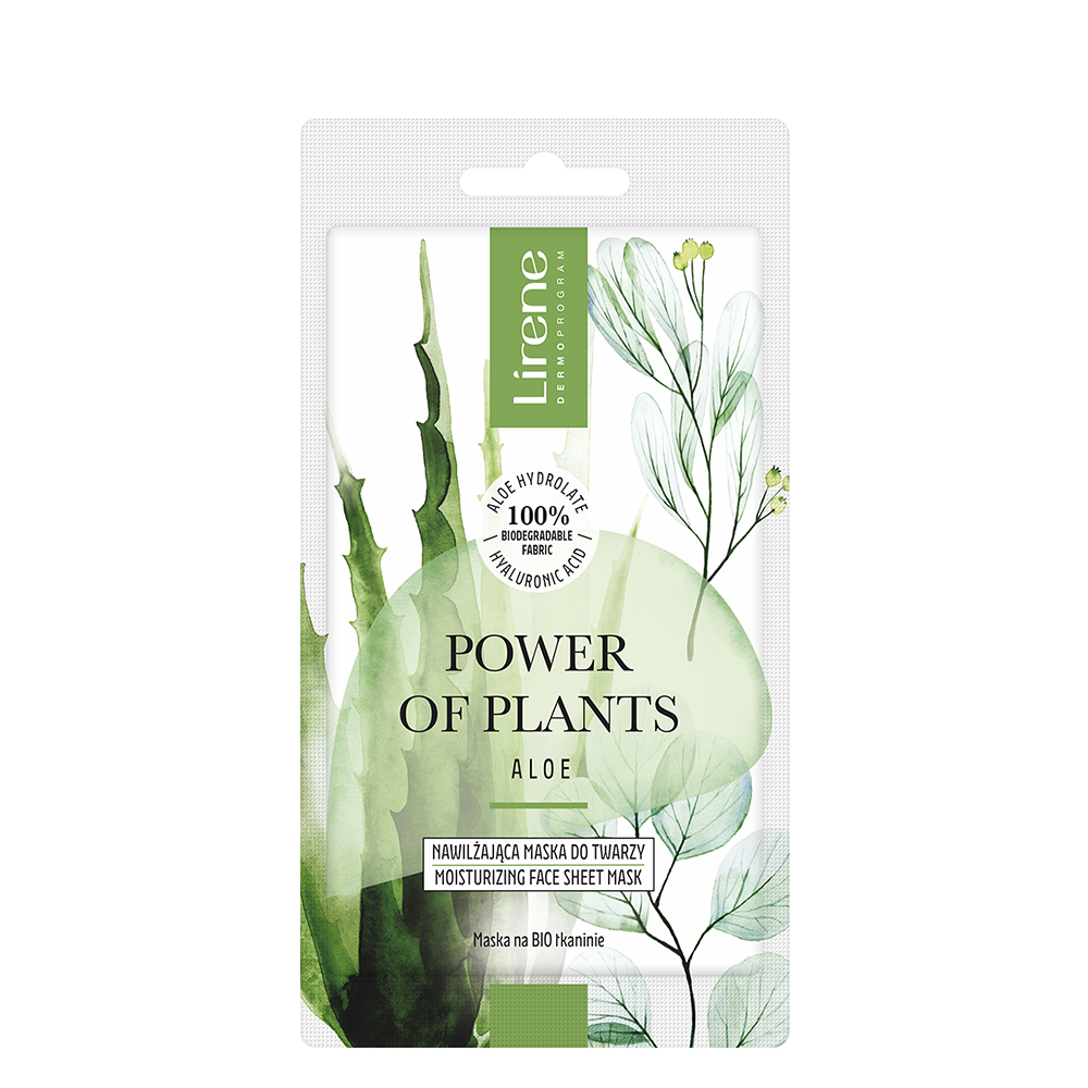 Masca faciala tip servetel, cu efect hidratant Aloe Power of plants, 1 bucata, Lirene