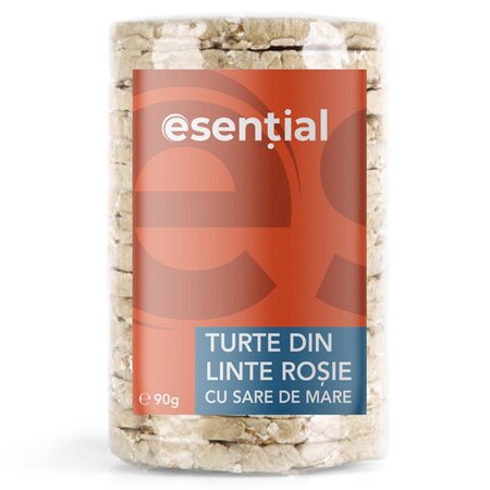 Turte din linte rosie cu sare de mare, 90 g, Pronat