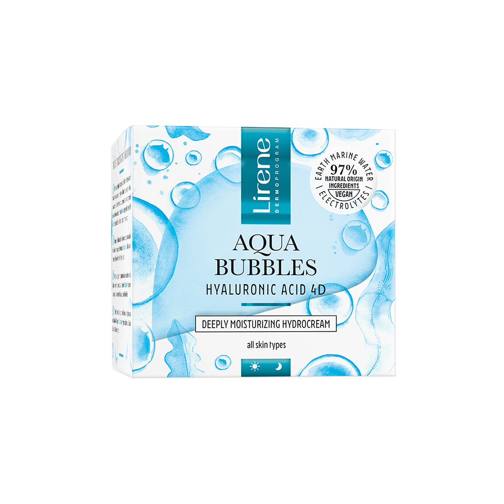 Hidro-crema cu acid hialuronic pentru fata Aqua Bubbles, 50 ml, Lirene