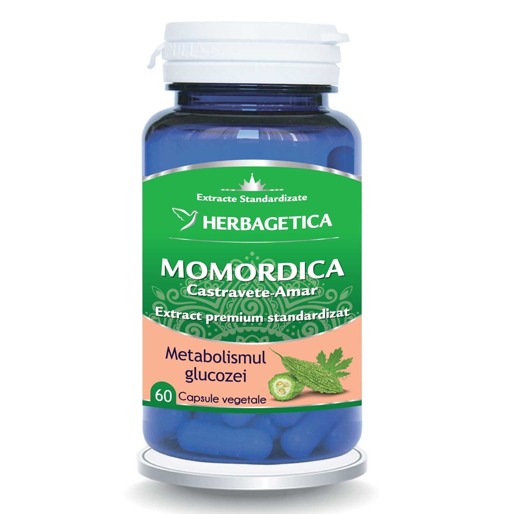 Momordica cu extract de castravete amar, 60 capsule, Herbagetica
