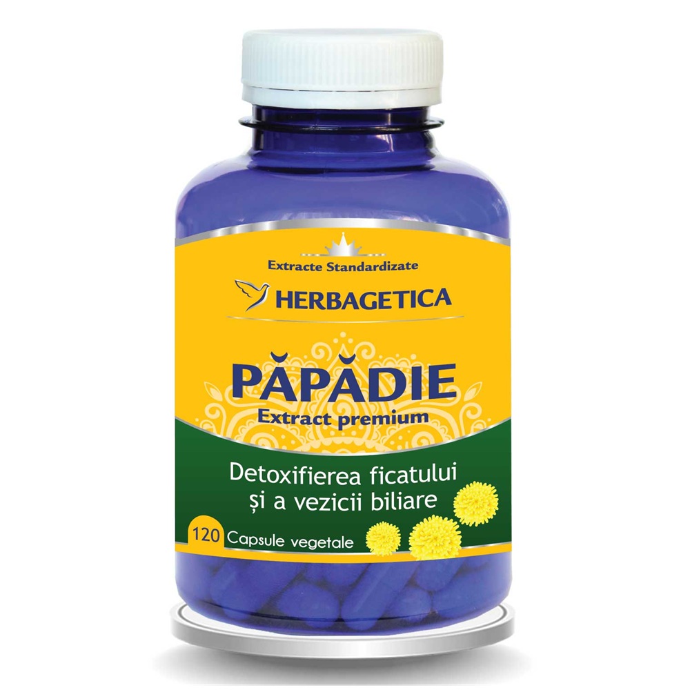 Extract de papadie, 120 capsule, Herbagetica