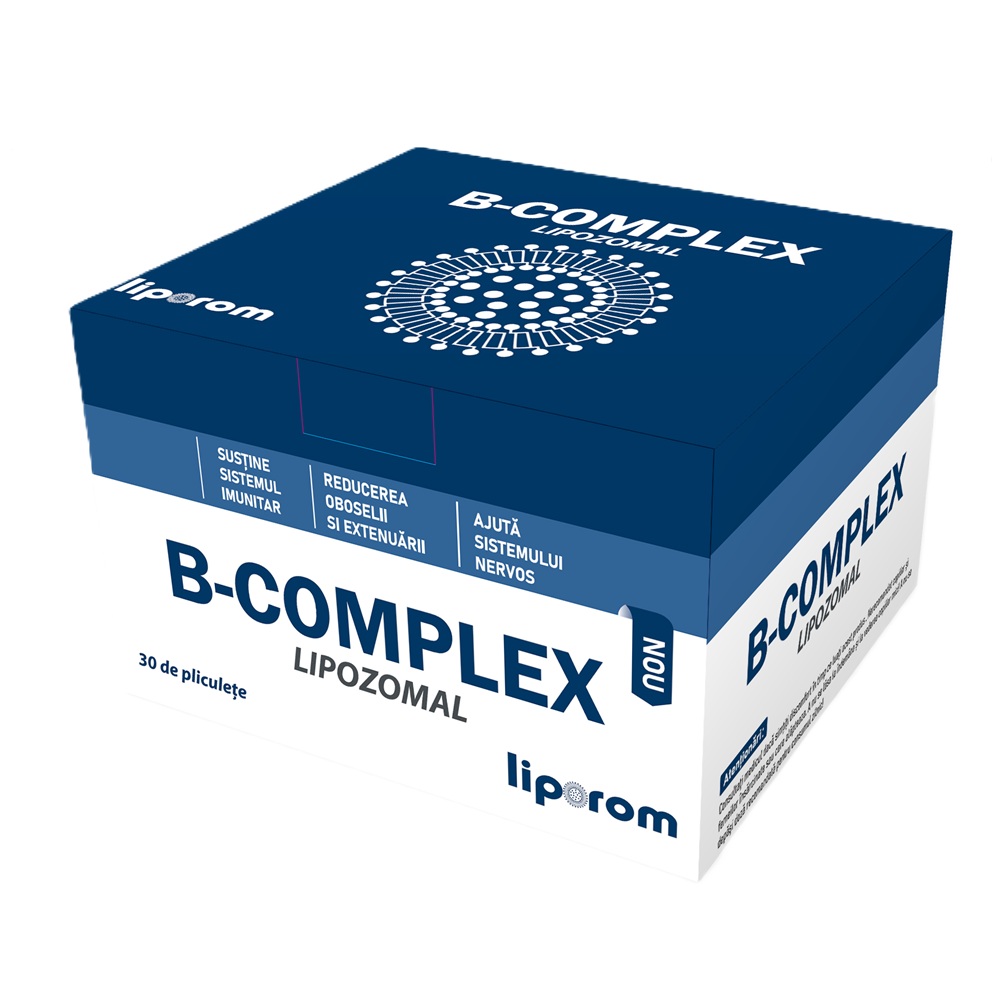 B Complex Lipozomal, 30 plicuri, Liporom