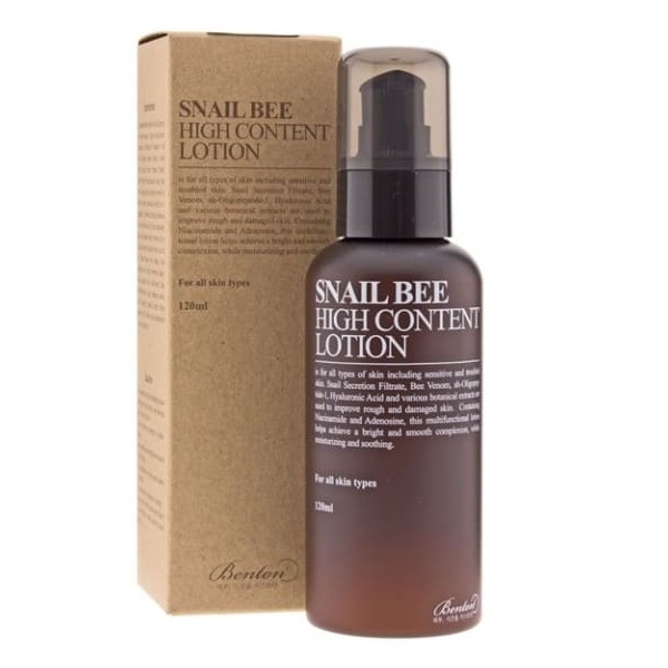 Lotiune hidratanta secretie de melc si venin de albina Snail Bee, 120 ml, Benton