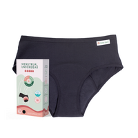 Chiloti menstruali reutilizabili culoarea negru, marimea M, 1 bucata, FemiEko