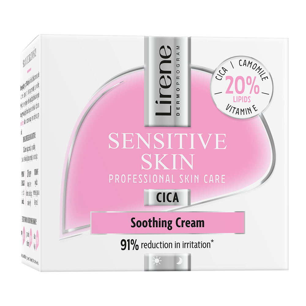Crema calmanta pentru fata, gat si decolteu Sensitive Skin, 50 ml, Lirene