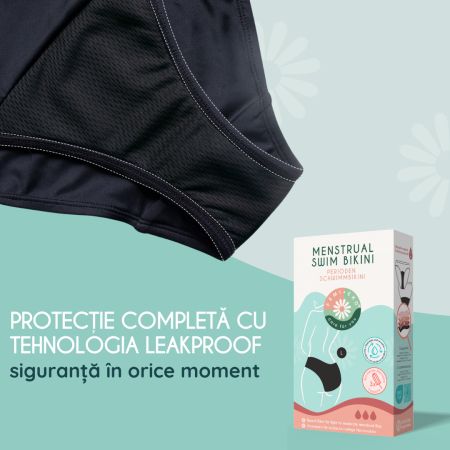 Slip menstrual reutilizabil culoarea negru, marimea L, 1 bucata, FemiEko 695243