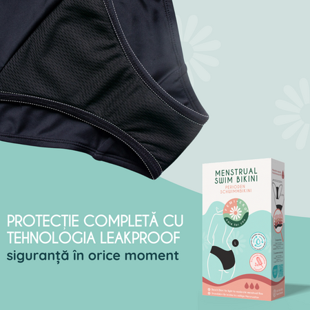 Slip menstrual reutilizabil culoarea negru, marimea L, 1 bucata, FemiEko 695243