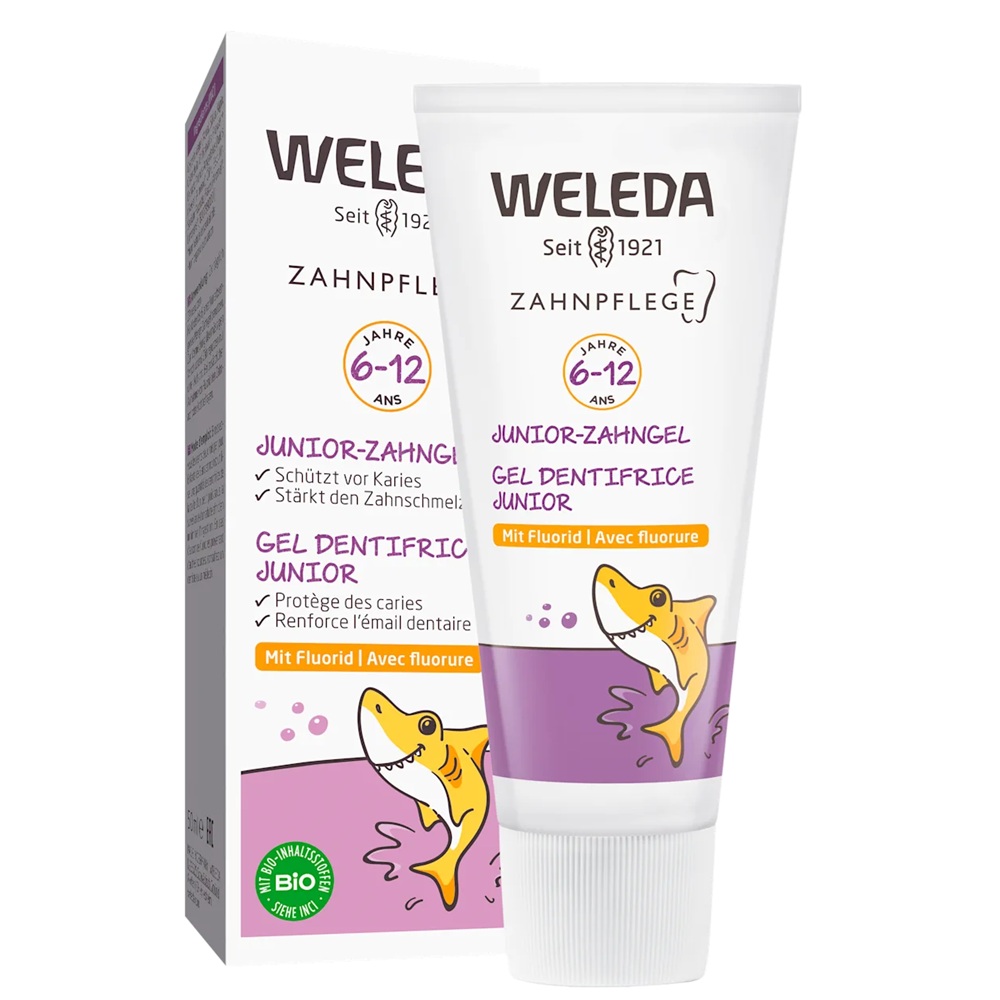 Gel de dinti pentru copii cu flour Junior, 50 ml, Weleda
