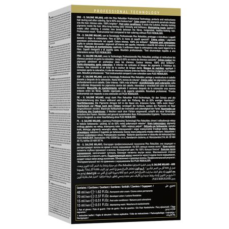Vopsea de par permanenta 7.1 Ash Blonde Plex Rebuilder Il Salone, 43 ml+70 ml+15 ml+15 ml, Alfaparf 650035