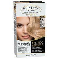 Vopsea de par permanenta 8.3 Light Golden Blonde Plex Rebuilder Il Salone, 43 ml+70 ml+15 ml+15 ml, Alfaparf