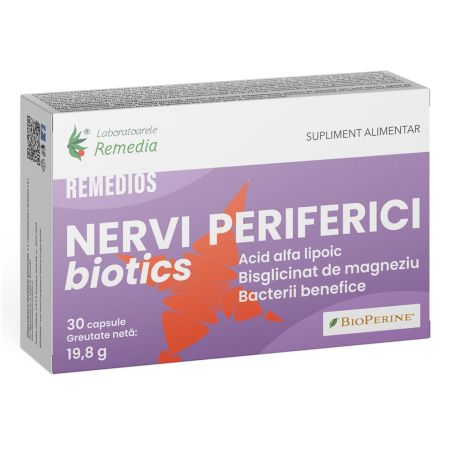 Remedios Nervi Periferici Biotics, 30 capsule, Laboratoarele Remedia