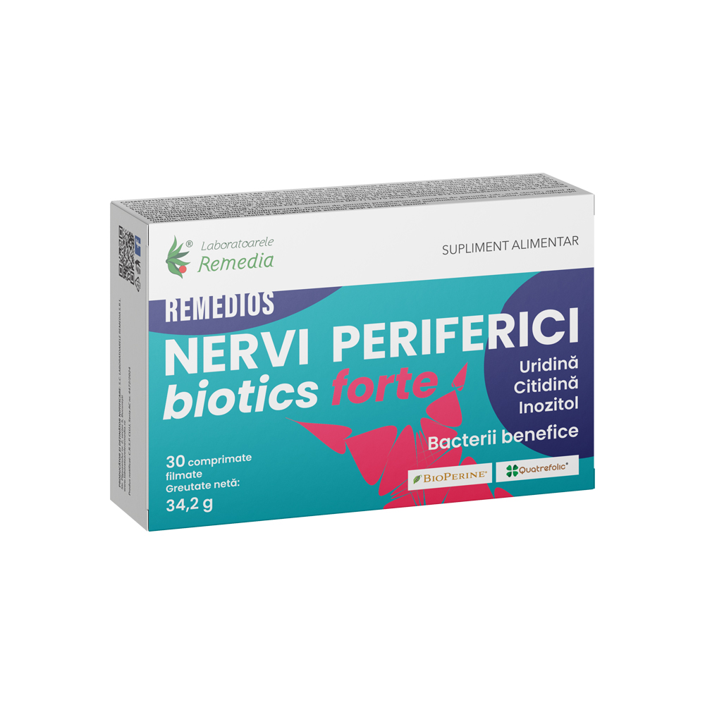 Remedios Nervi Periferici Biotics, 30 capsule, Laboratoarele Remedia