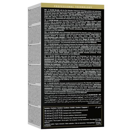 Vopsea de par permanenta 8.1 Light Ash Blonde Plex Rebuilder Il Salone, 43 ml+70 ml+15 ml+15 ml, Alfaparf 650079