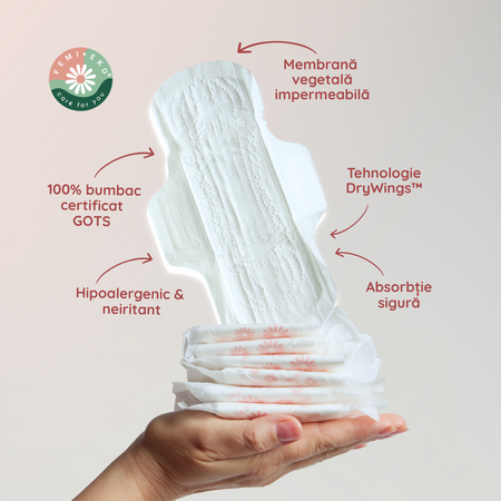 Absorbante organice, 10 bucati, FemiEko 695228