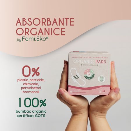 Absorbante organice, 10 bucati, FemiEko 695224
