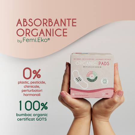 Absorbante organice, 10 bucati, FemiEko 695224