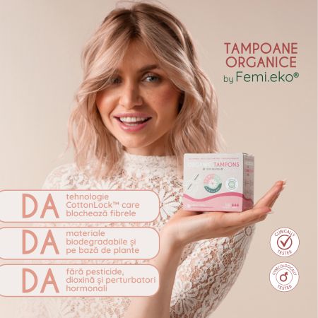 Tampoane organice, 16 bucati, FemiEko 695251