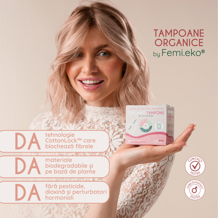 Tampoane organice, 16 bucati, FemiEko 695251