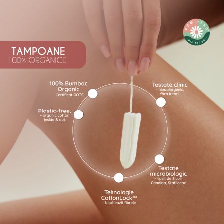 Tampoane organice, 16 bucati, FemiEko 695254
