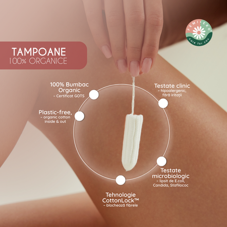 Tampoane organice, 16 bucati, FemiEko 695254