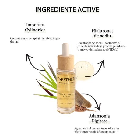 Serum pentru fata Instant Beauty, 30 ml, L’Aesthete 650124