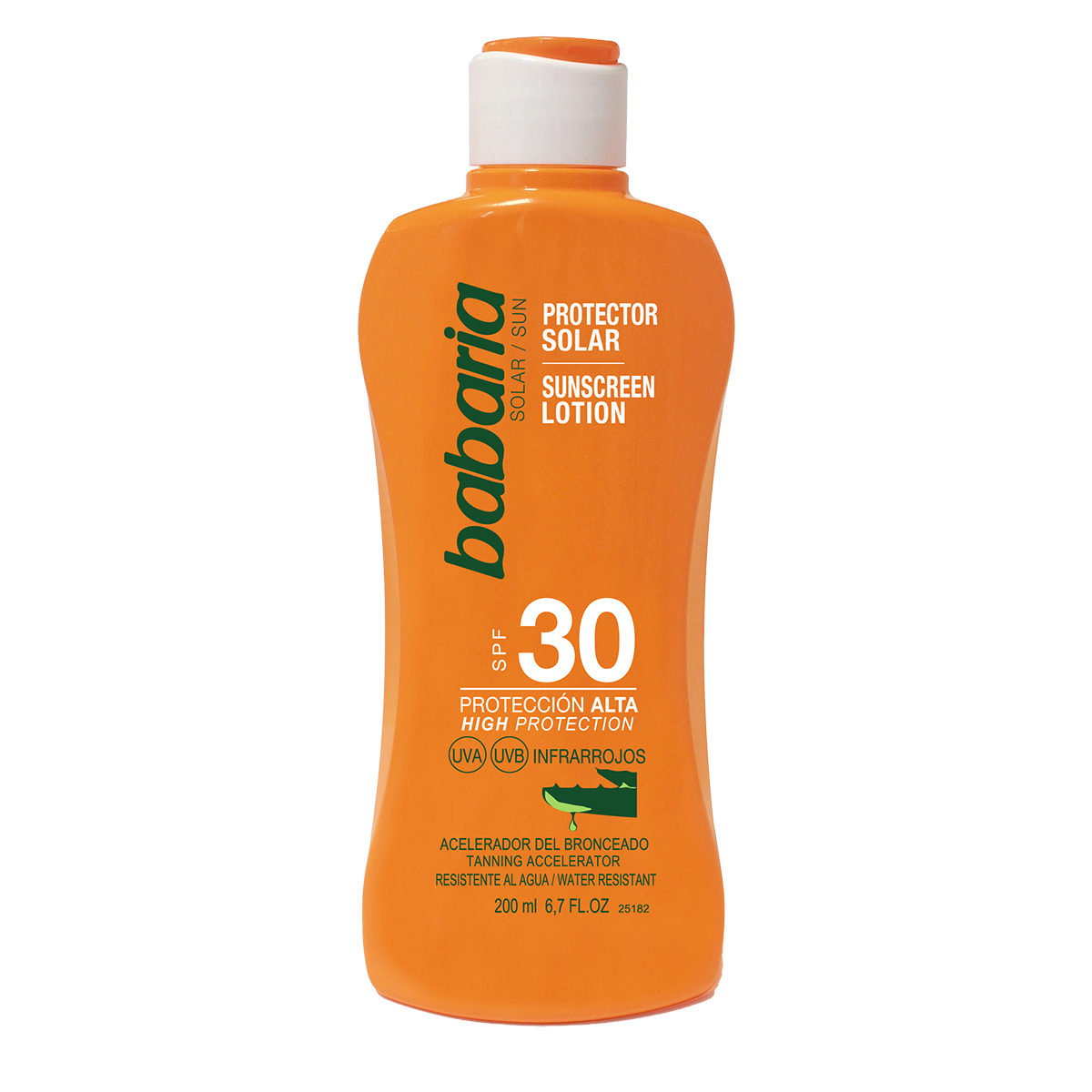 Lotiune pentru protectie solara cu SPF 30 si accelerator de bronzare, 200 ml, Babaria
