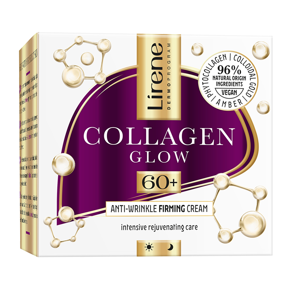 Crema anti-rid efect de fermitate 60+ Collagen Glow, 50 ml, Lirene