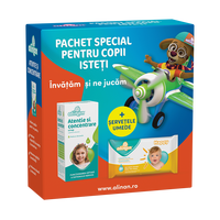 Pachet Sirop atentie si concentrare, 150 ml + Servetele Alinan Happy, Fiterman 