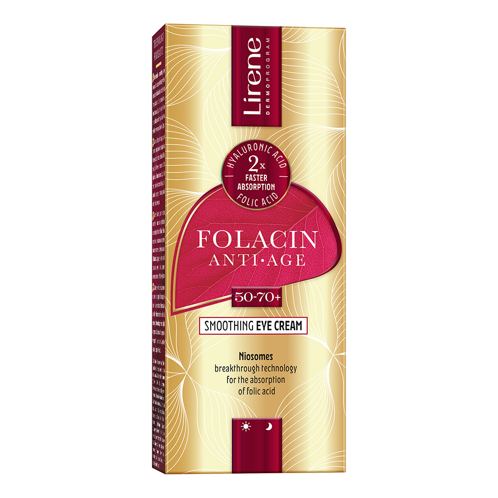 Crema anti-age pentru zona ochilor, cu efect netezitor Folacin Anti Age, 15 ml, Lirene