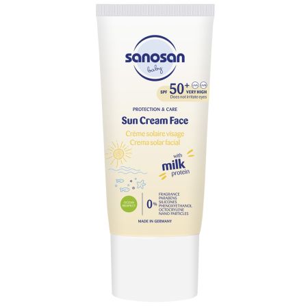 Crema de fata pentru copii cu protectie solara SPF50+, 30 ml, Sanosan 650194