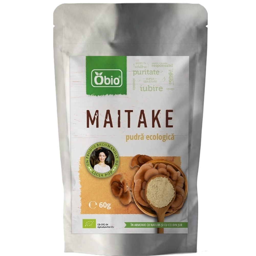 Maitake pudra ecologica, 60 g, Obio