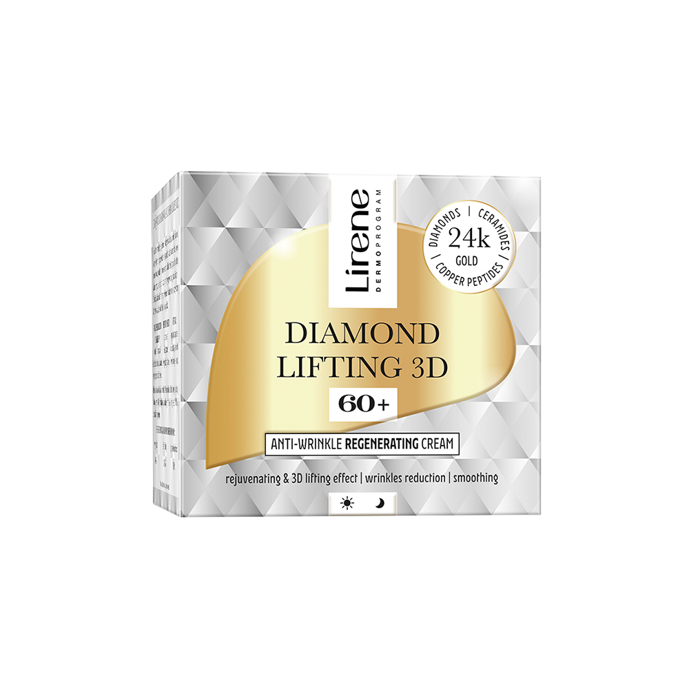 Crema regeneratoare anti-rid 60+ pentru fata Diamond Lifting 3D, 50 ml, Lirene