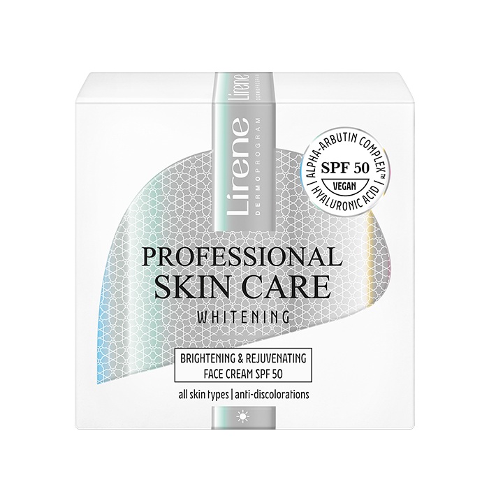 Crema de zi iluminatoare cu SPF50 pentru fata Professional Skin Care Whitening, 50 ml, Lirene