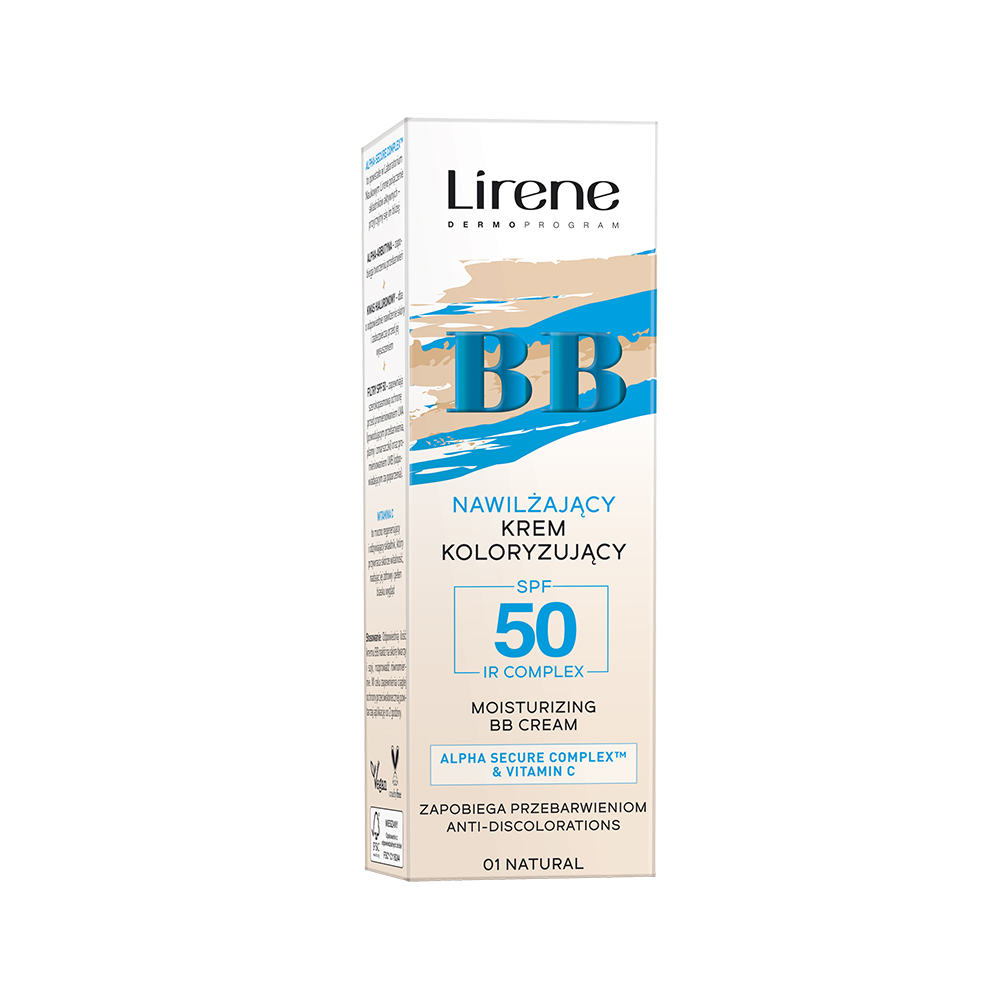 Crema BB hidratanta anti-depigmentare cu SPF50 01 Natural, 30 ml, Lirene