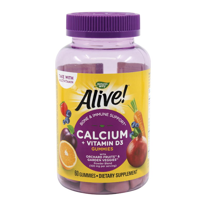 Alive Calcium + D3 Nature's Way, 60 jeleuri gumate, Secom