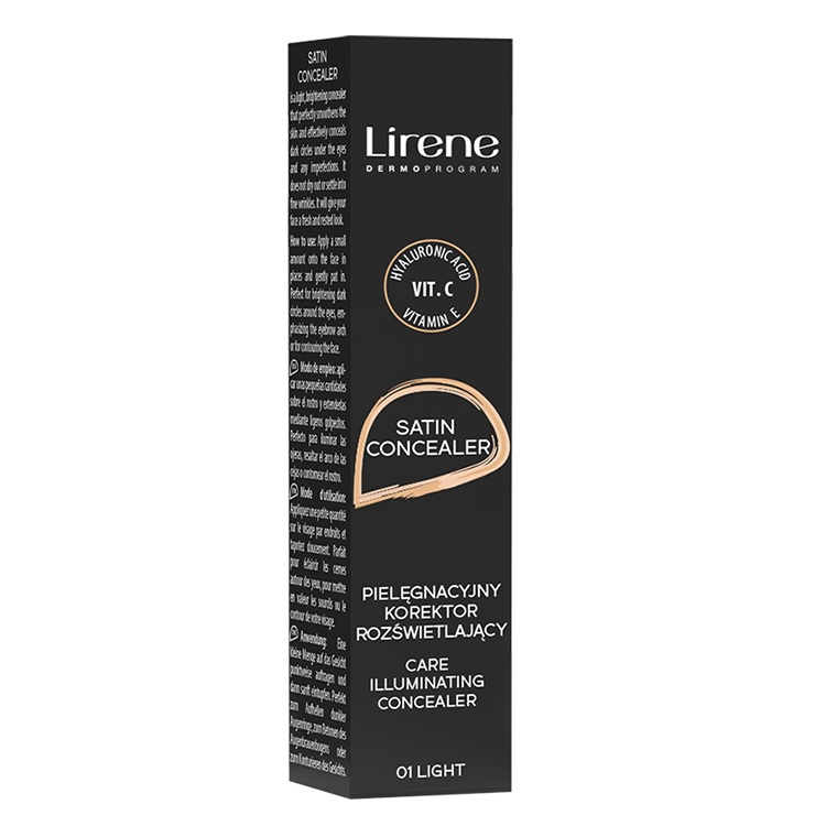 Fond de ten corector 01 Light Satin Concealer, 10 ml, Lirene