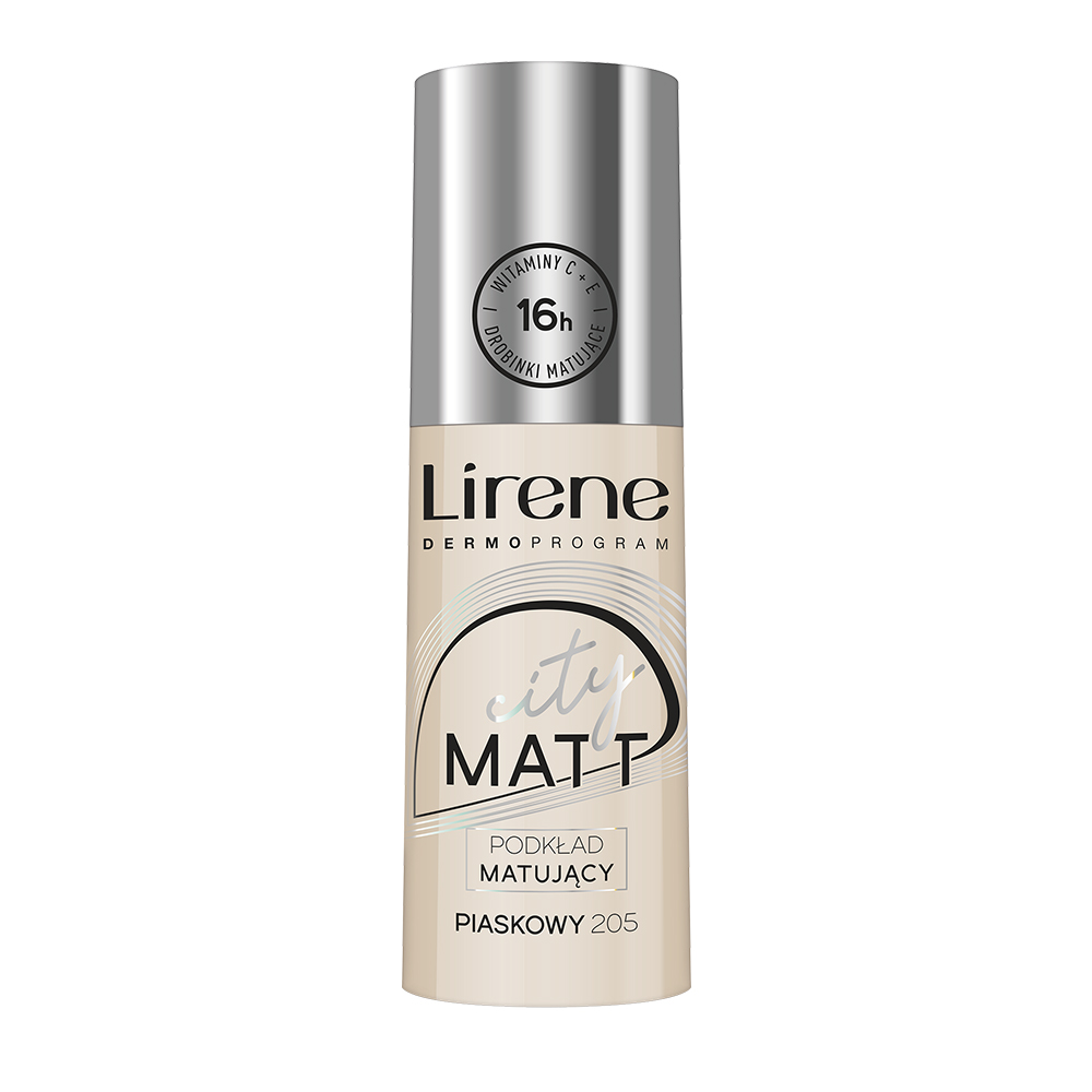 Fond de ten matifiant Sand 205 City Matt, 30 ml, Lirene
