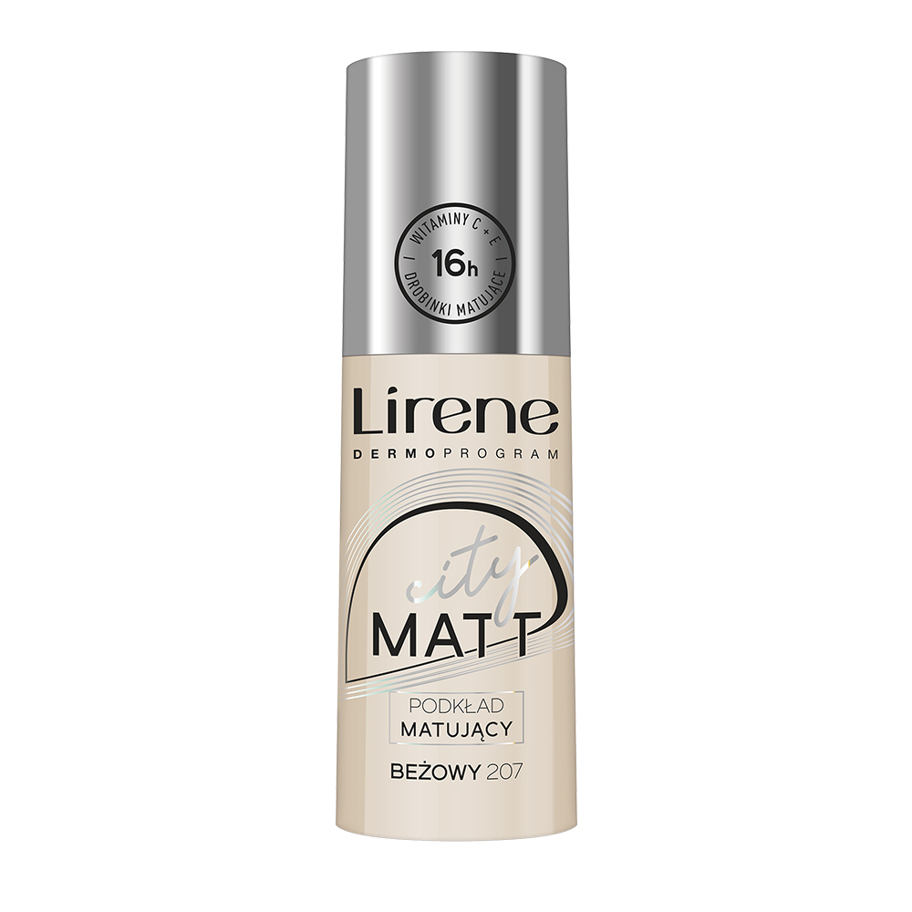 Fond de ten matifiant Beige 207 City Matt, 30 ml, Lirene