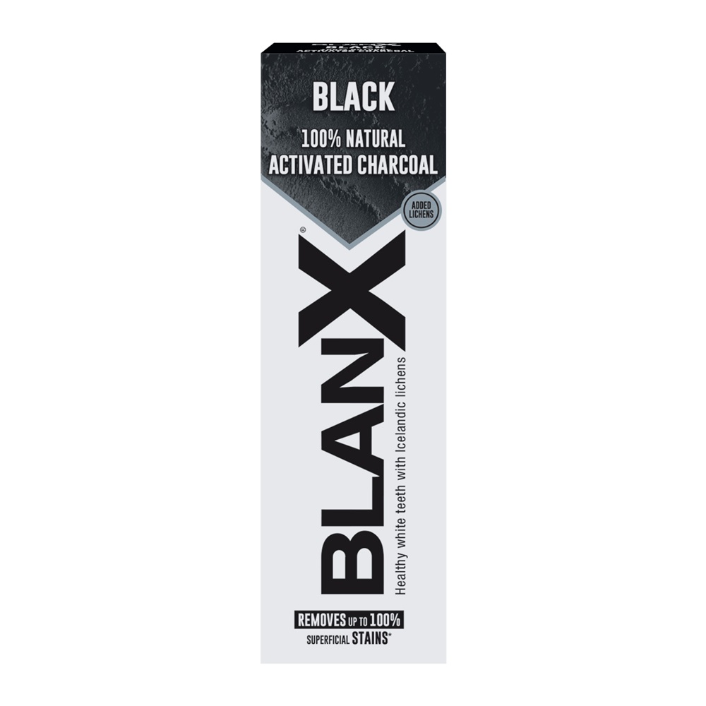Pasta de dinti pentru albire cu carbune activ natural Blanx Black, 75 ml, Coswell