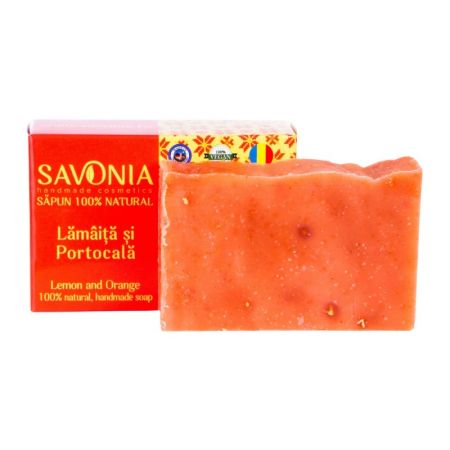 Sapun natural cu lamaita si portocala, 90 g, Savonia 650399