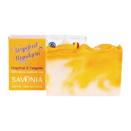 Sapun natural cu grapefruit si mandarin, 90 g, Savonia 650407