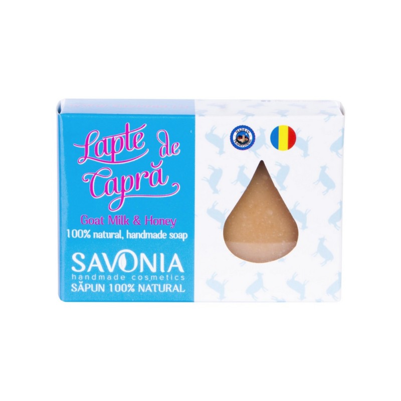Sapun natural cu lapte de capra si miere, 90 g, Savonia